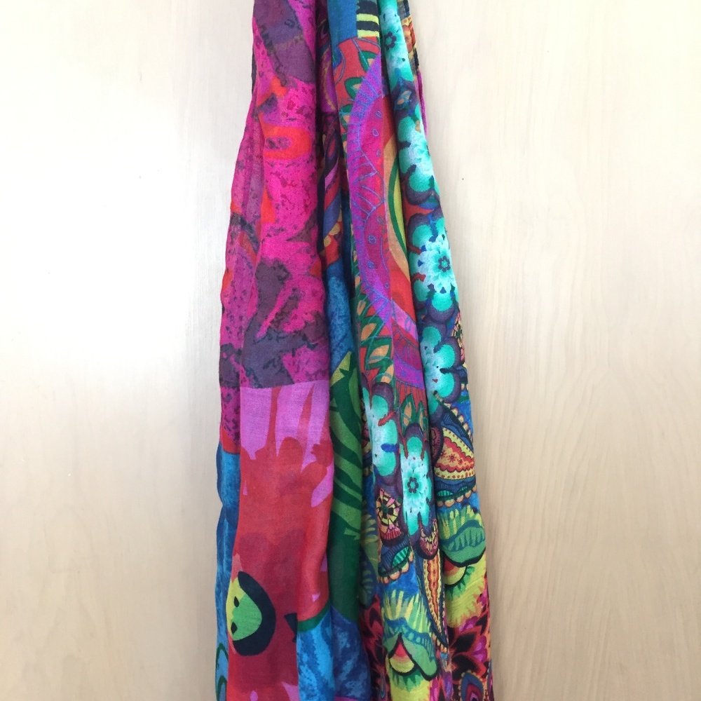 Womens multi colored scarf